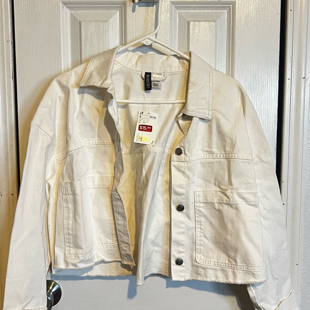 H&M Cream Denim Jacket